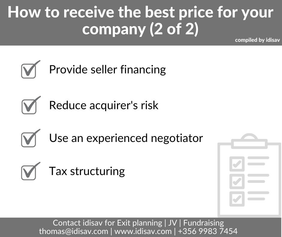 How to receive the best price for your company (2 / 2)